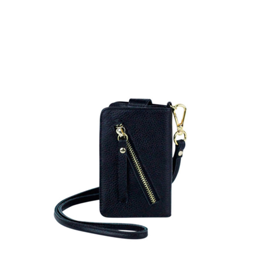Markberg Mira Leather Mobile Purse - Black/Gold