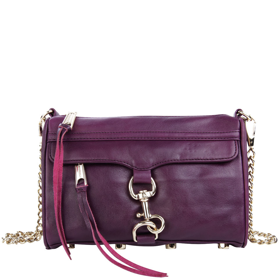 Rebecca Minkoff Mini MAC Leather Shoulder Bag - Plum