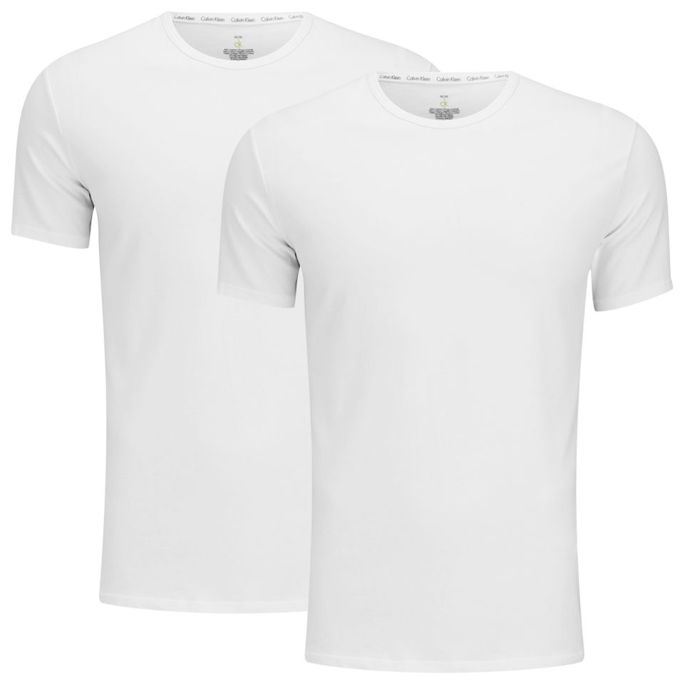 Calvin Klein Men's 2 Pack Crew Neck T-Shirt - White
