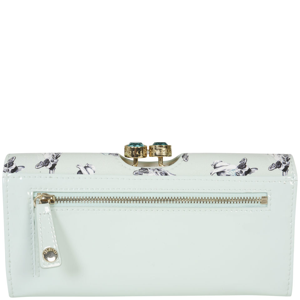 Ted Baker Women's Bobbin Leather Cotton Dog Print Matinee Purse - Powder Blue