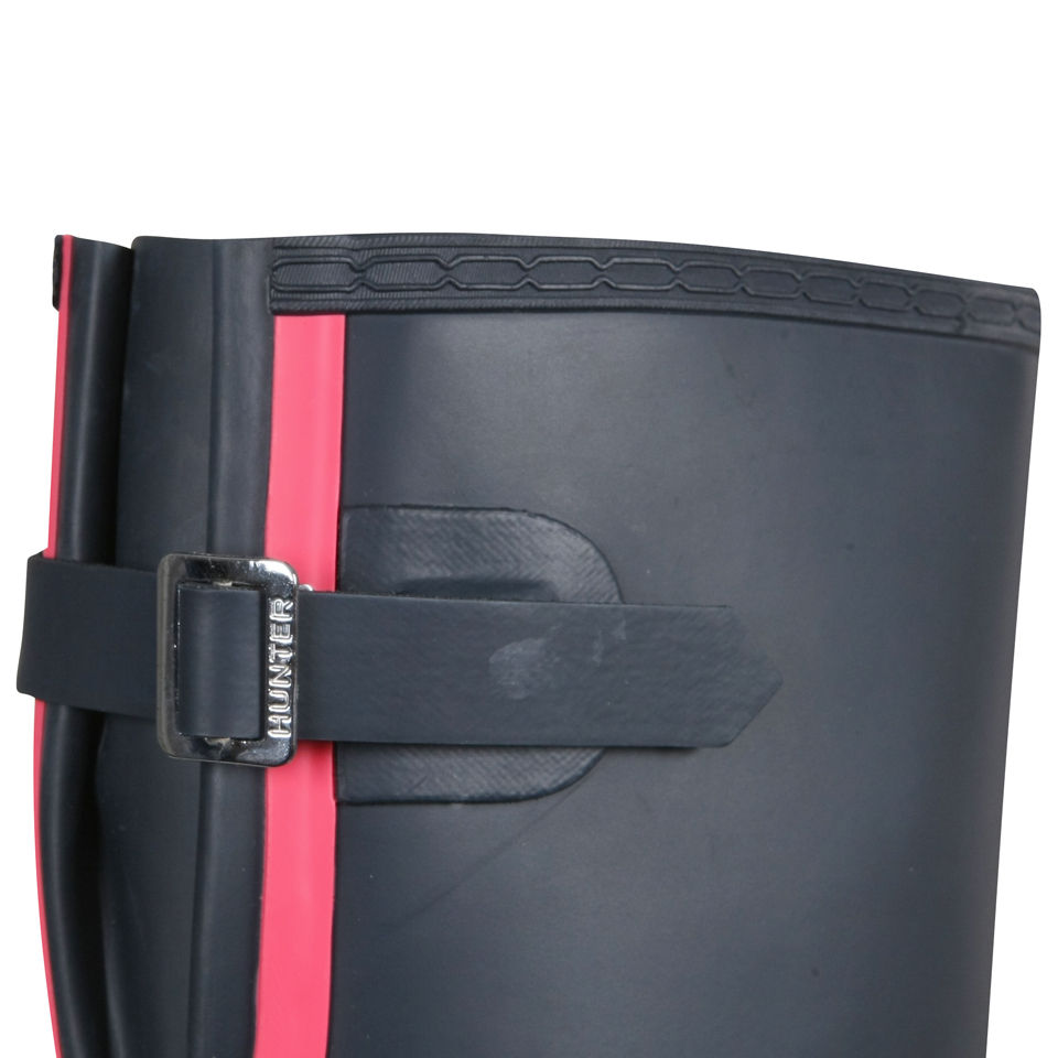 Hunter Women's Original Back Adjustable Wellies - Navy/Crimson Pink