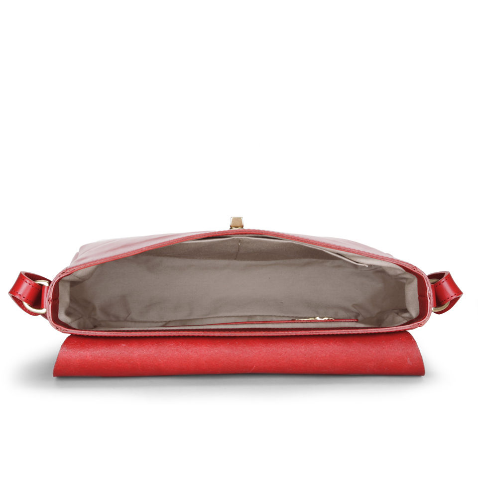 Mimi Frank Medium Clean Leather Shoulder Bag - Poppy