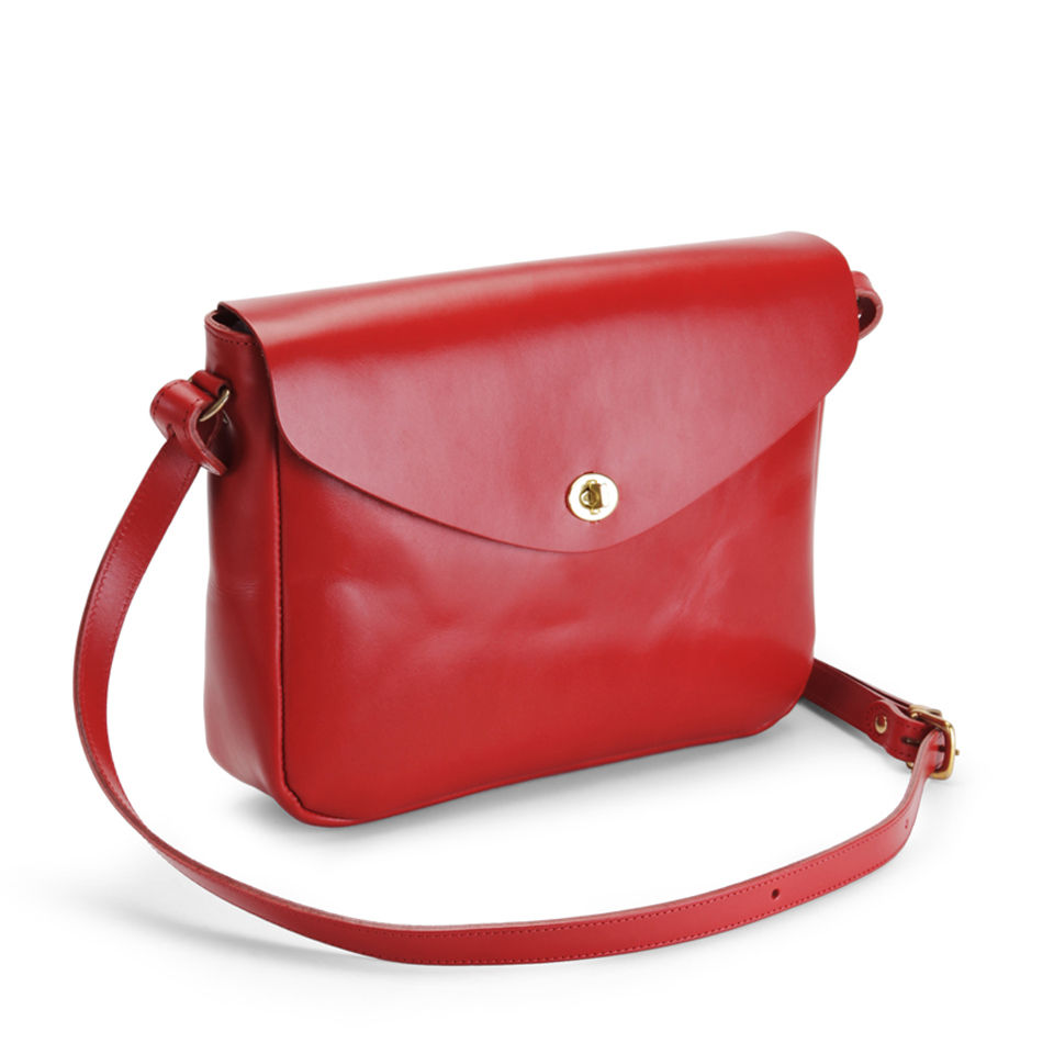Mimi Frank Medium Clean Leather Shoulder Bag - Poppy