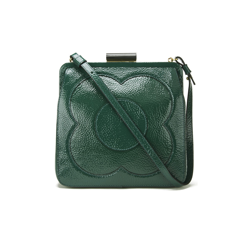 Orla Kiely Leather Holly Bag - Emerald