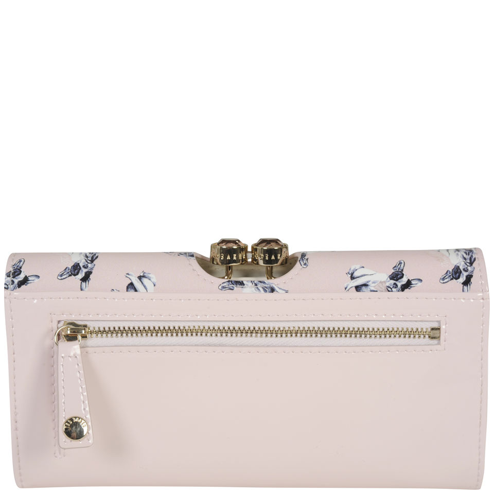 Ted Baker Women s Bobbin Leather Cotton Dog Print Matinee Purse Baby Pink