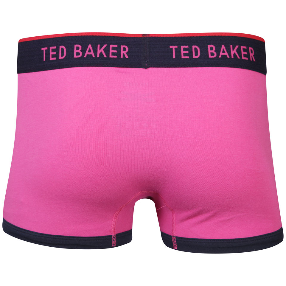 Ted Baker Tupack Plain and Stripe Moulded Front Boxer - Fuchsia