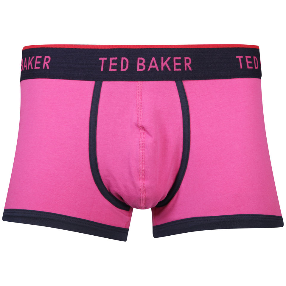 Ted Baker Tupack Plain and Stripe Moulded Front Boxer - Fuchsia