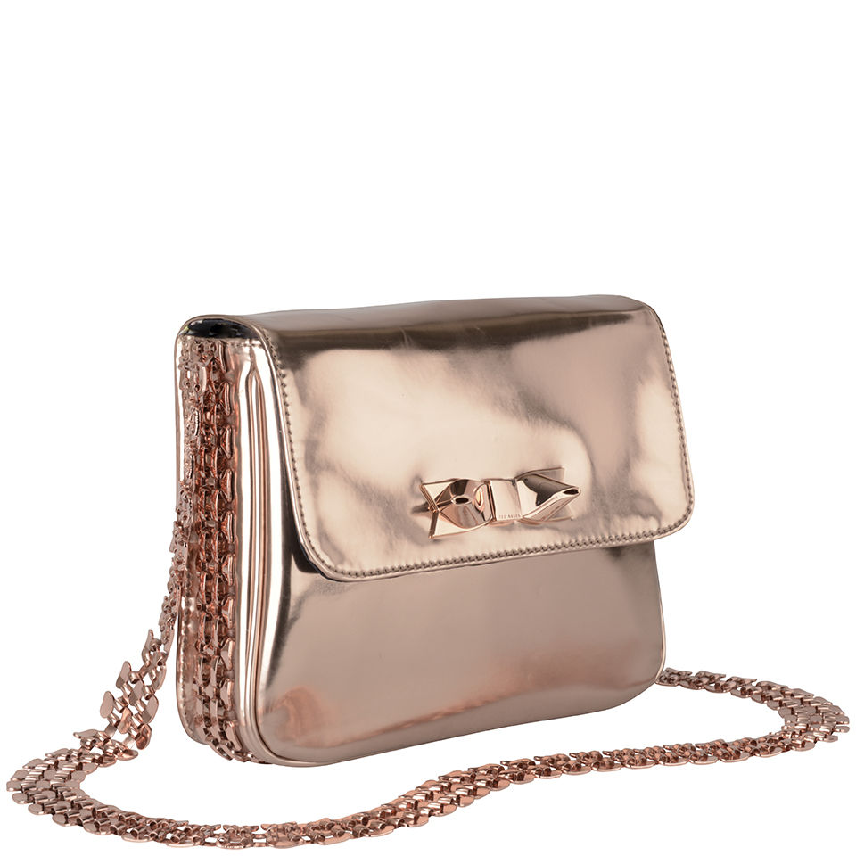 Ted Baker Women's Chaneey Mirrored Chain Cross Body Bag - Rose Gold