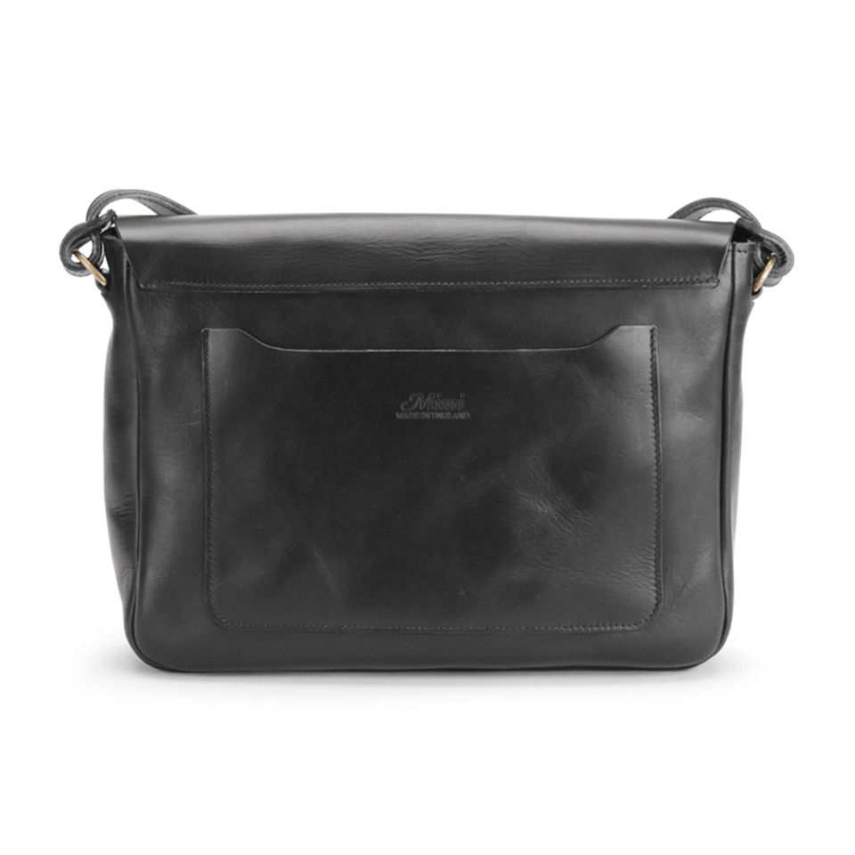 Mimi Frank Medium Clean Leather Shoulder Bag - Black