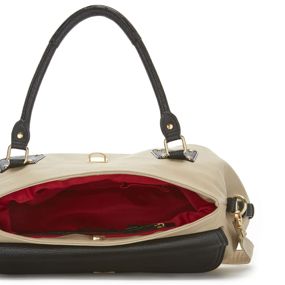 Paul's Boutique Bridget Clasp Bowler Bag - Beige