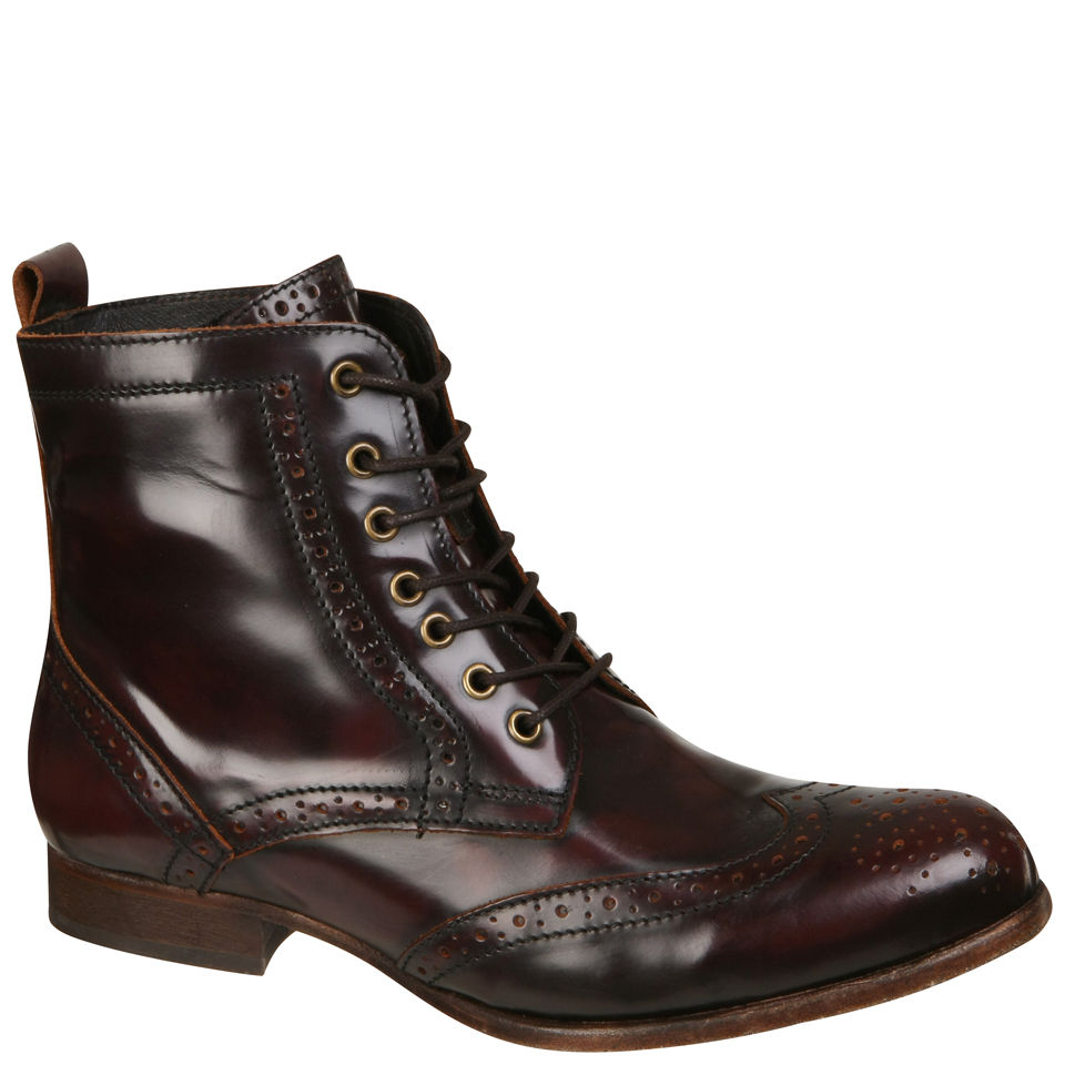 H Shoes by Hudson Women s Sherwin Lace Up Ankle Boots Bordo Allsole