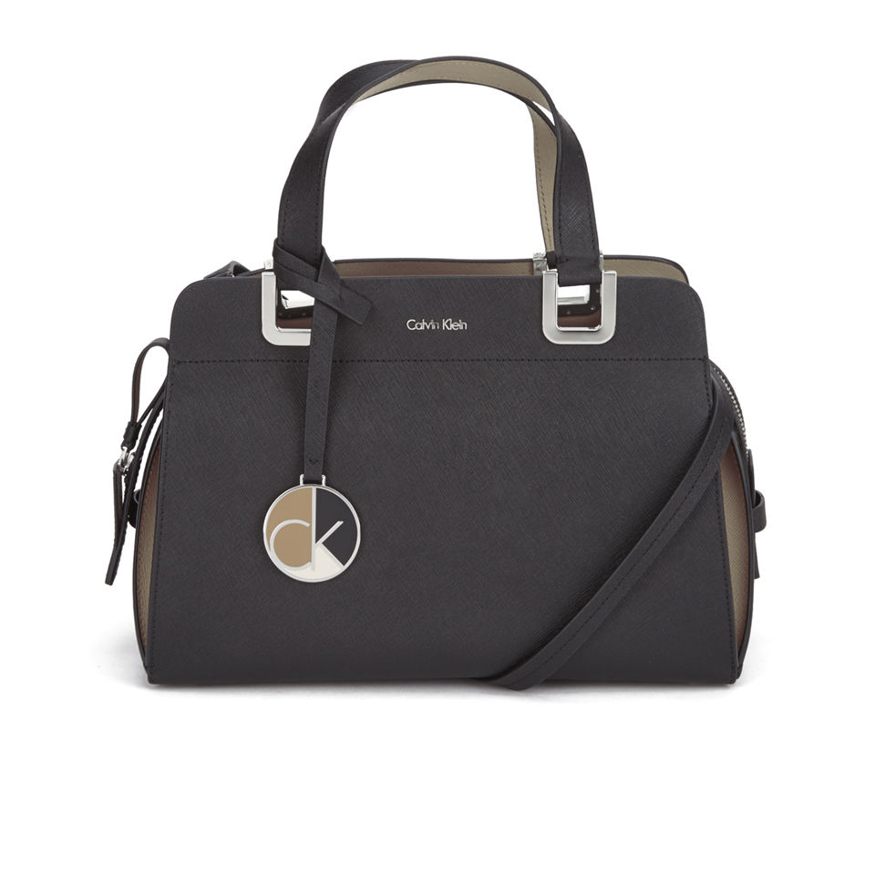 Calvin Klein Women's Leather Sofie Small Bowler Bag - Black/Camel