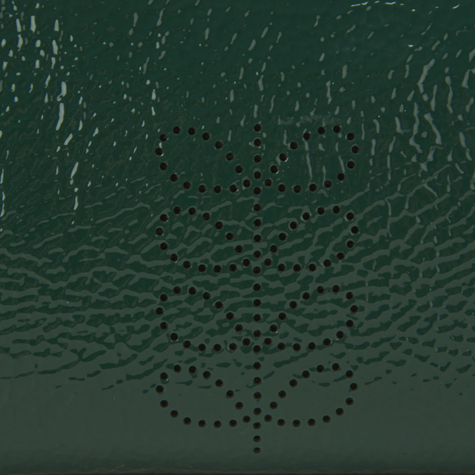 Orla Kiely Leather Flat Zip Wallet - Emerald