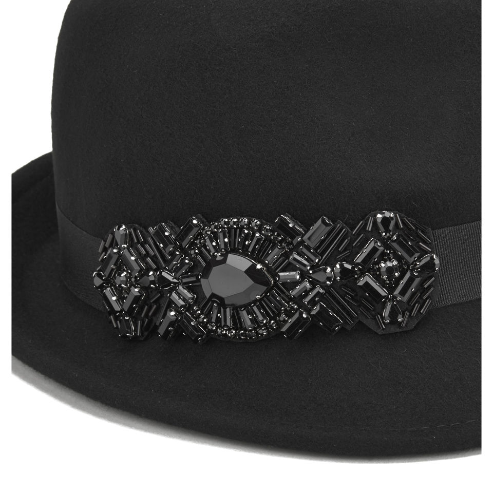 Ted Baker Women's Emilia Embellished Band Trilby Hat - Black