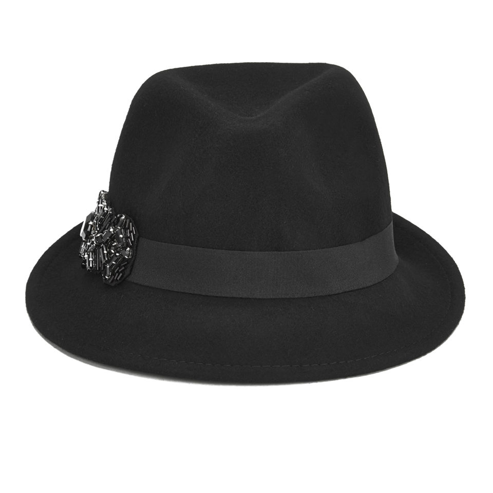 Ted Baker Women's Emilia Embellished Band Trilby Hat - Black
