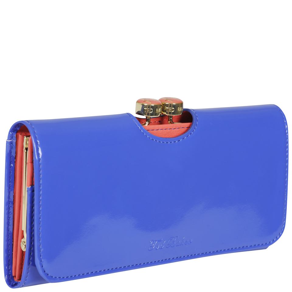 Ted Baker Maggye Bow Bobble Leather Matinee Purse Bright Blue