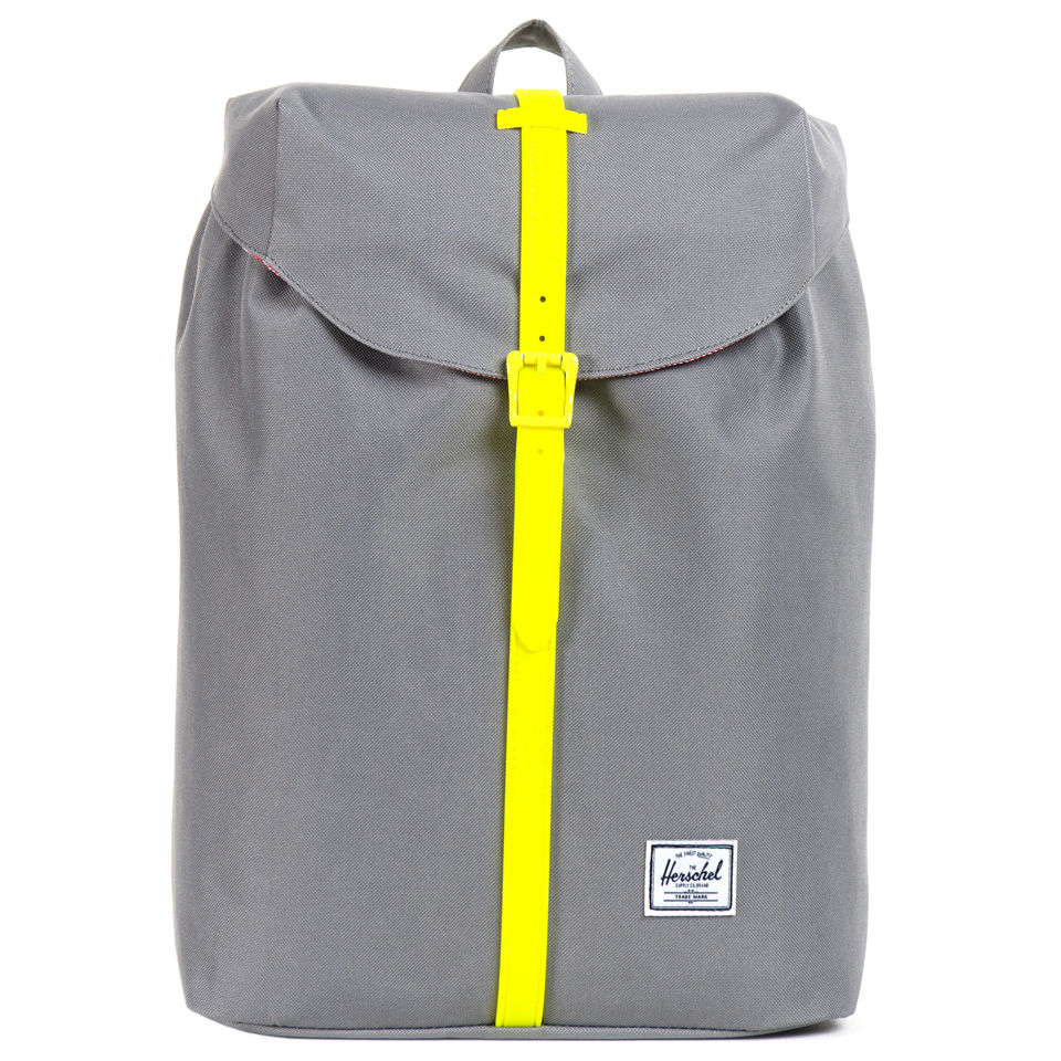 Herschel Supply Co. Post Mid Volume Backpack Grey Yellow Rubber
