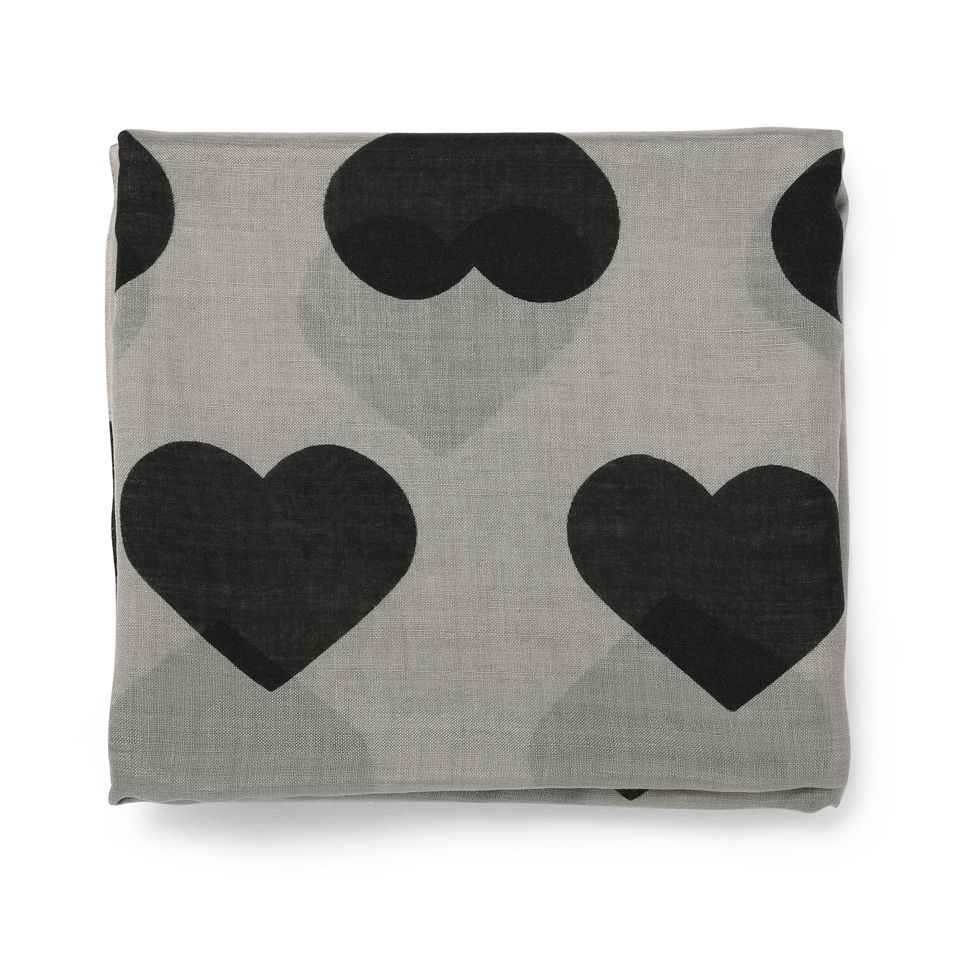 BeckSöndergaard Women's Woollen Big Hearts Scarf - Sand Ginger