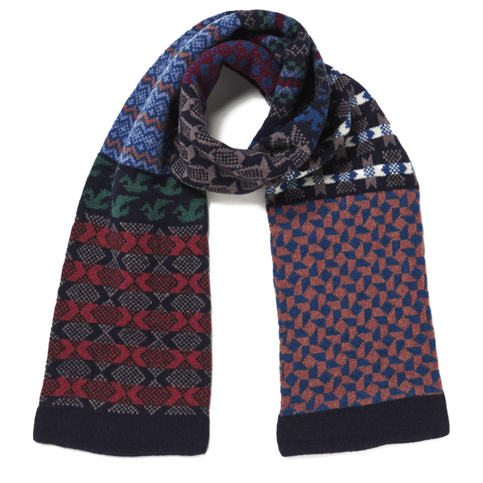 Barbour Multi-Pattern Tubular Knit Scarf - Multi-Colour