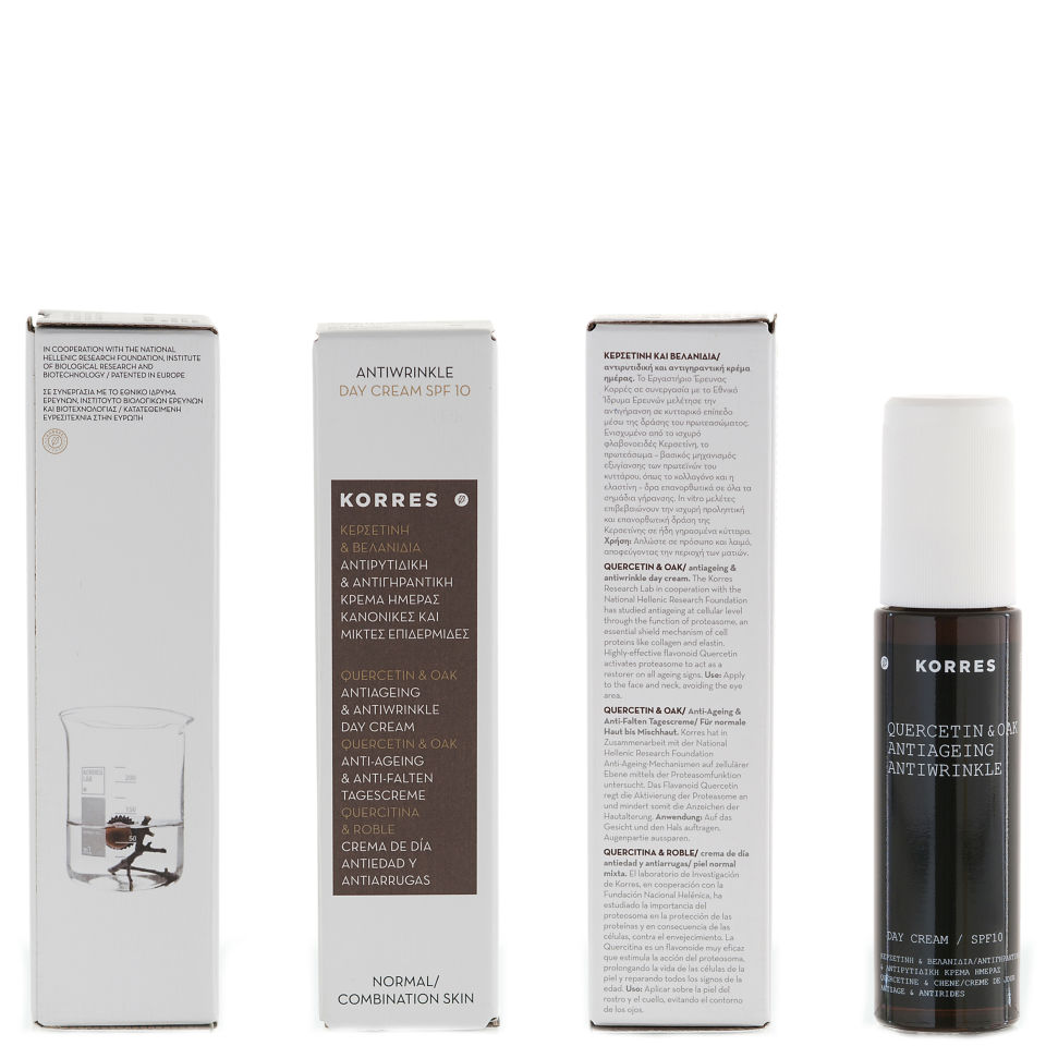 KORRES Quercetin and Oak Anti-Ageing, Anti-Wrinkle Day Cream Normal To Combo Skin Spf10 (50ml)