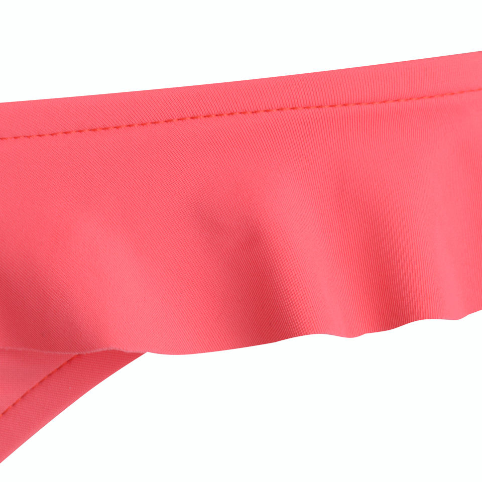 French Connection Women's Suzie Ruffle Bikini Bottom - Party Pink