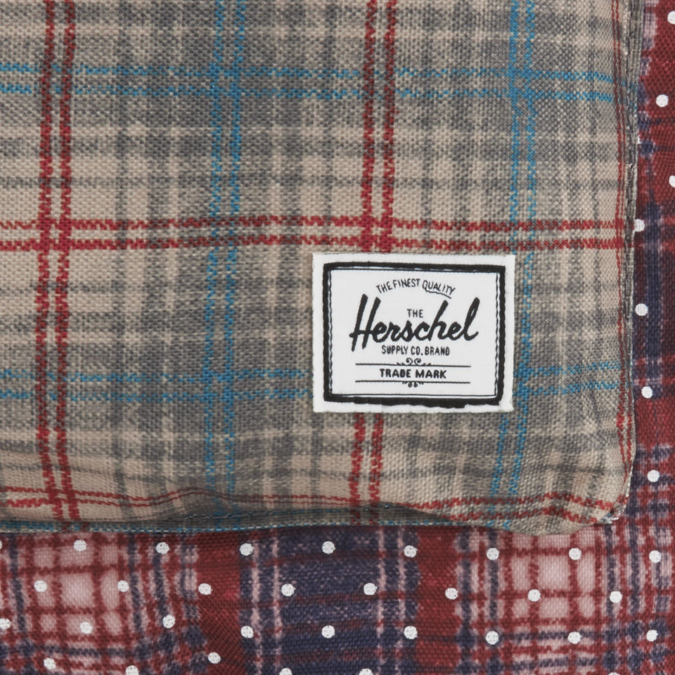Herschel Supply Co. Settlement Front Zip Pocket Backpack - Rust Plaid Polka Dot/Grey Plaid