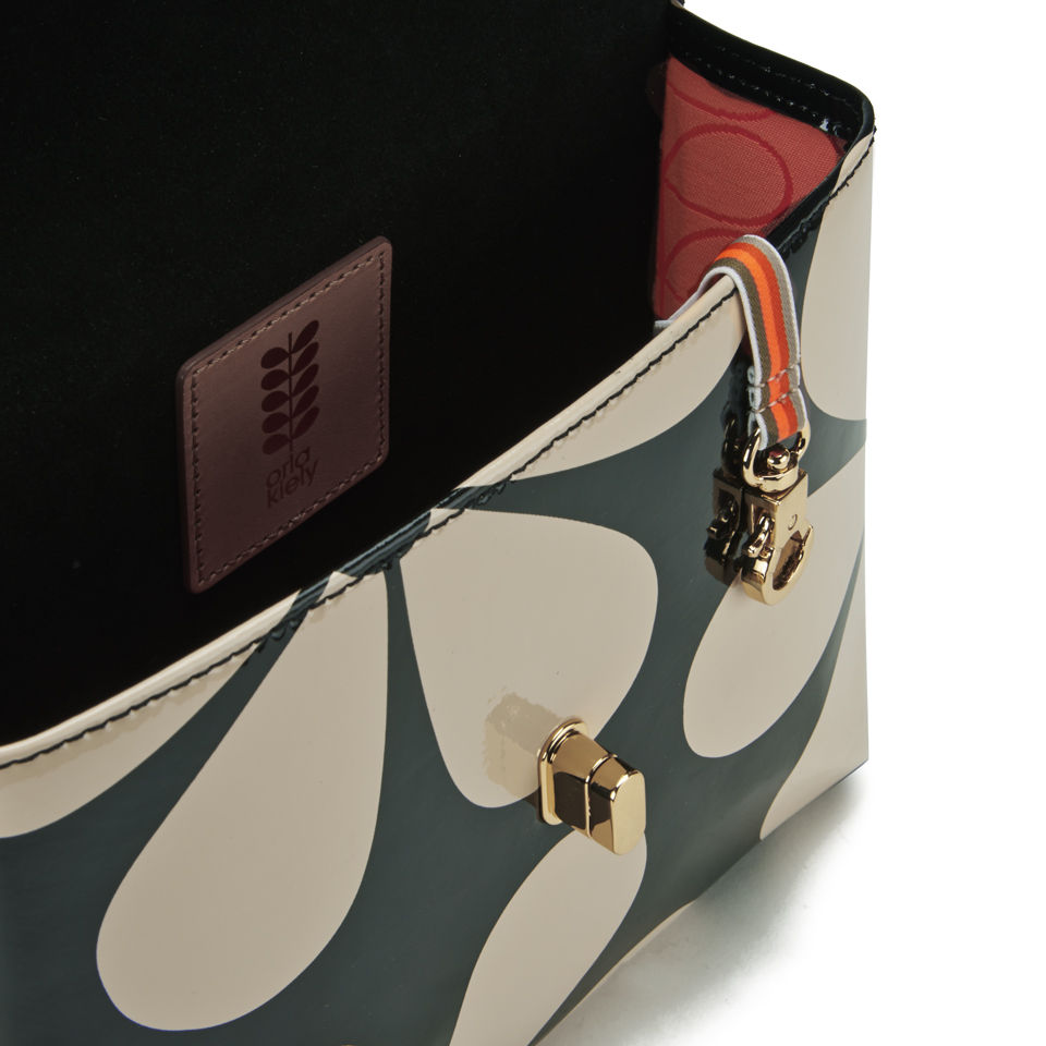 Orla Kiely Leather Fairfield Bag - Marble