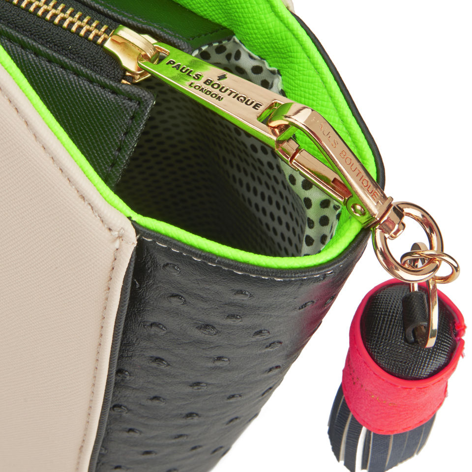 Paul's Boutique Ally Textured Colour Block Tote Bag - Stone