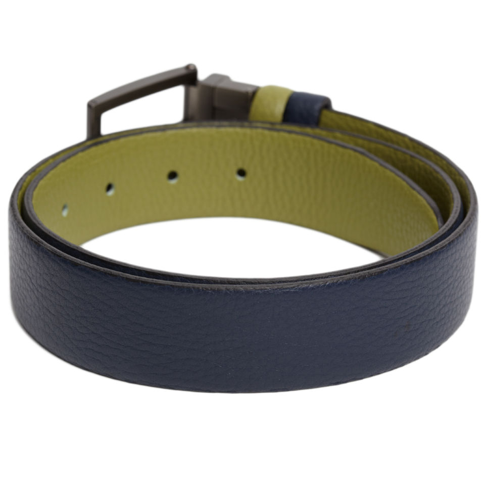 Oliver Sweeney Malmsey Leather Belt Navy Green
