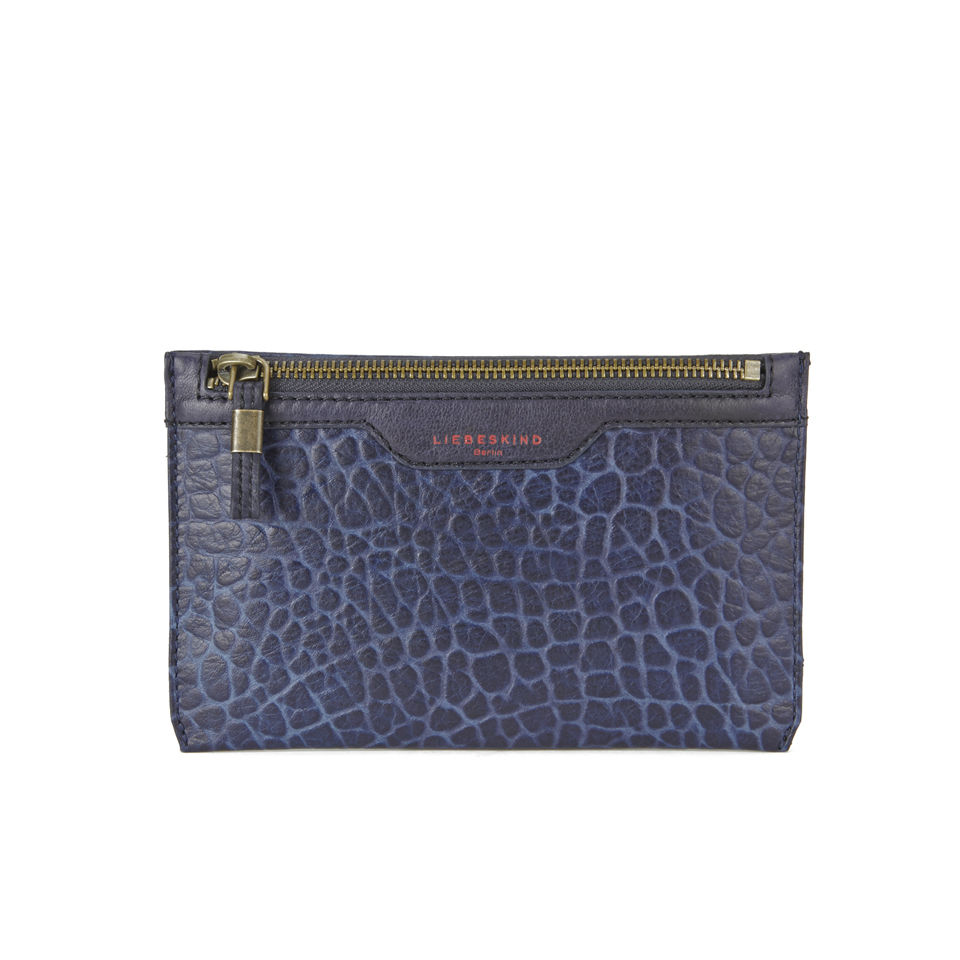 Liebeskind Women's Velika Bubble Leather Zip Top Clutch Bag - Navy