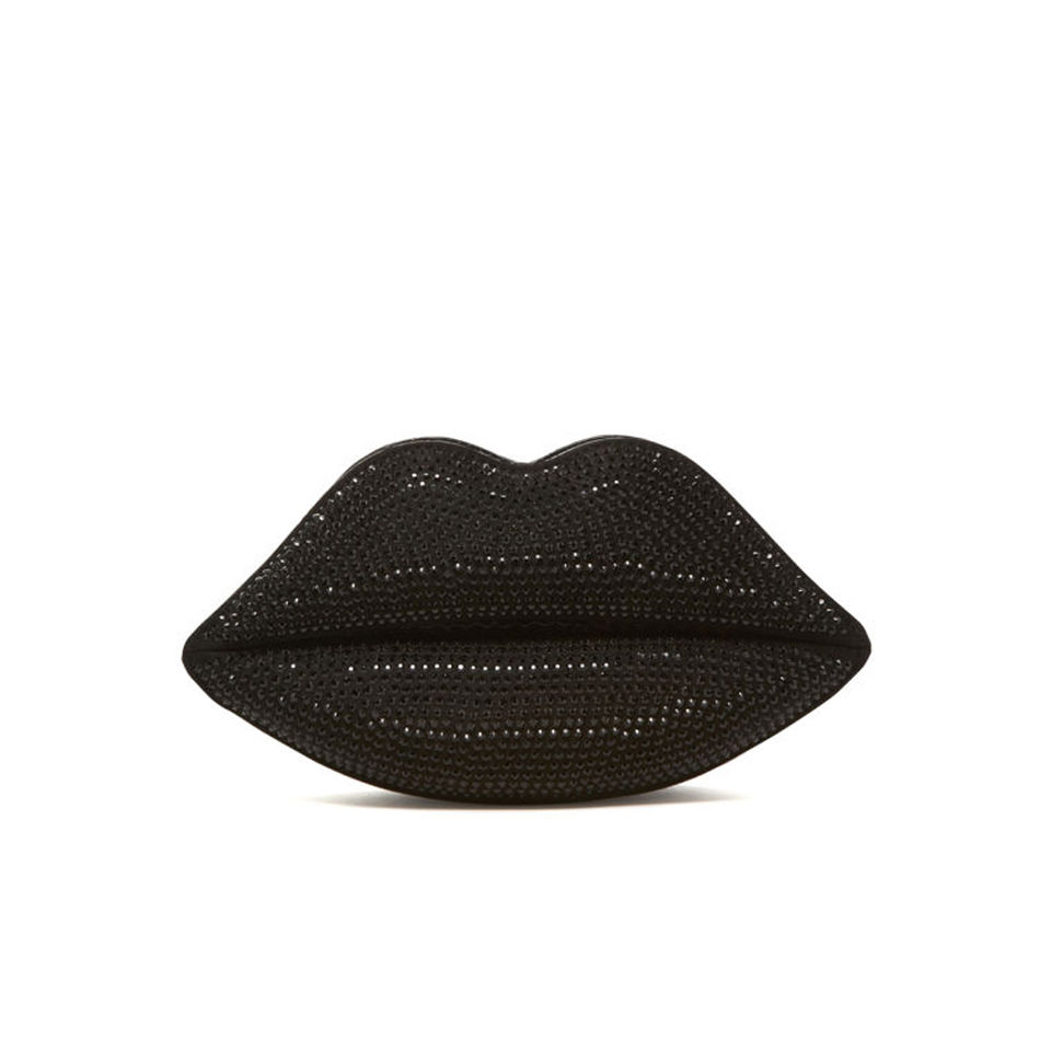 Lulu guinness black lips clutch shop