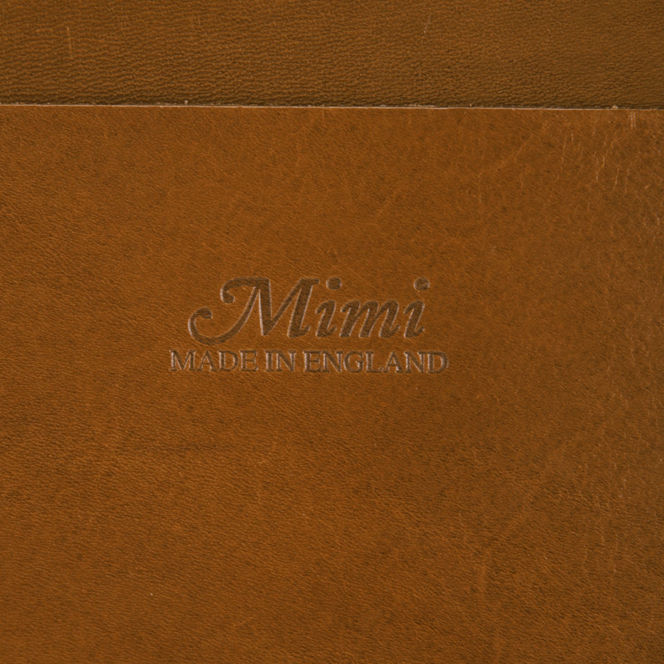 Mimi Minerva Large Top Handle Leather Bag - Tan