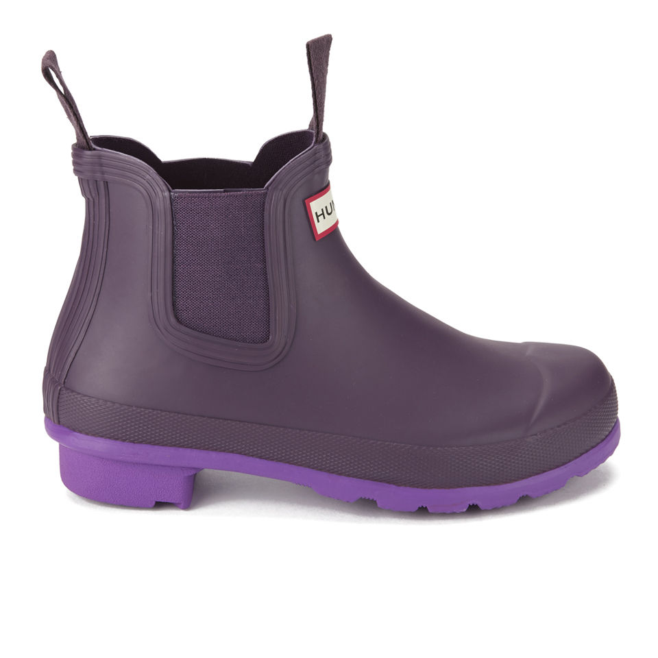 Hunter Women s Original Neon Sole Chelsea Boots Bright Plum Allsole
