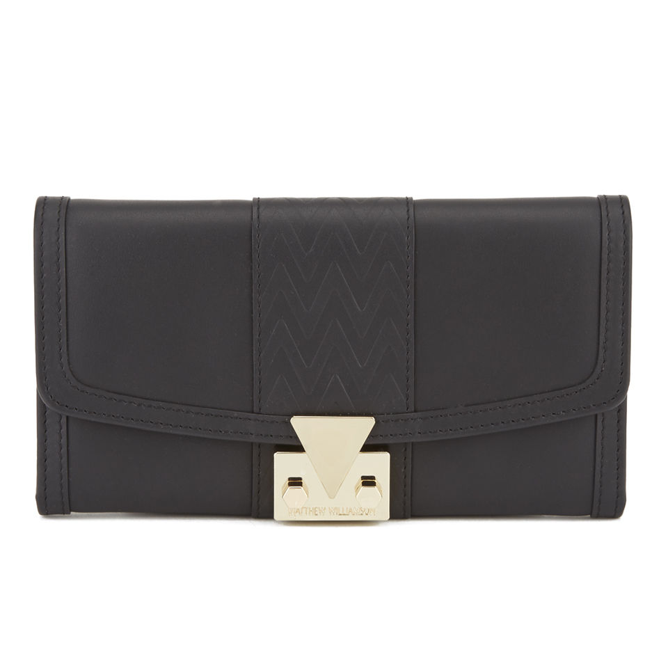 Matthew Williamson Ruby Continental Leather Wallet - Black