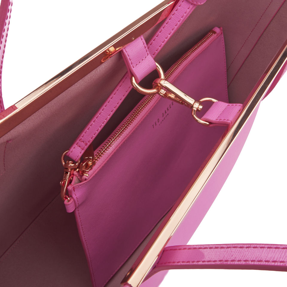 Ted Bakers Women's Isbell Zip Crosshatch Shopper Bag - Mid Pink