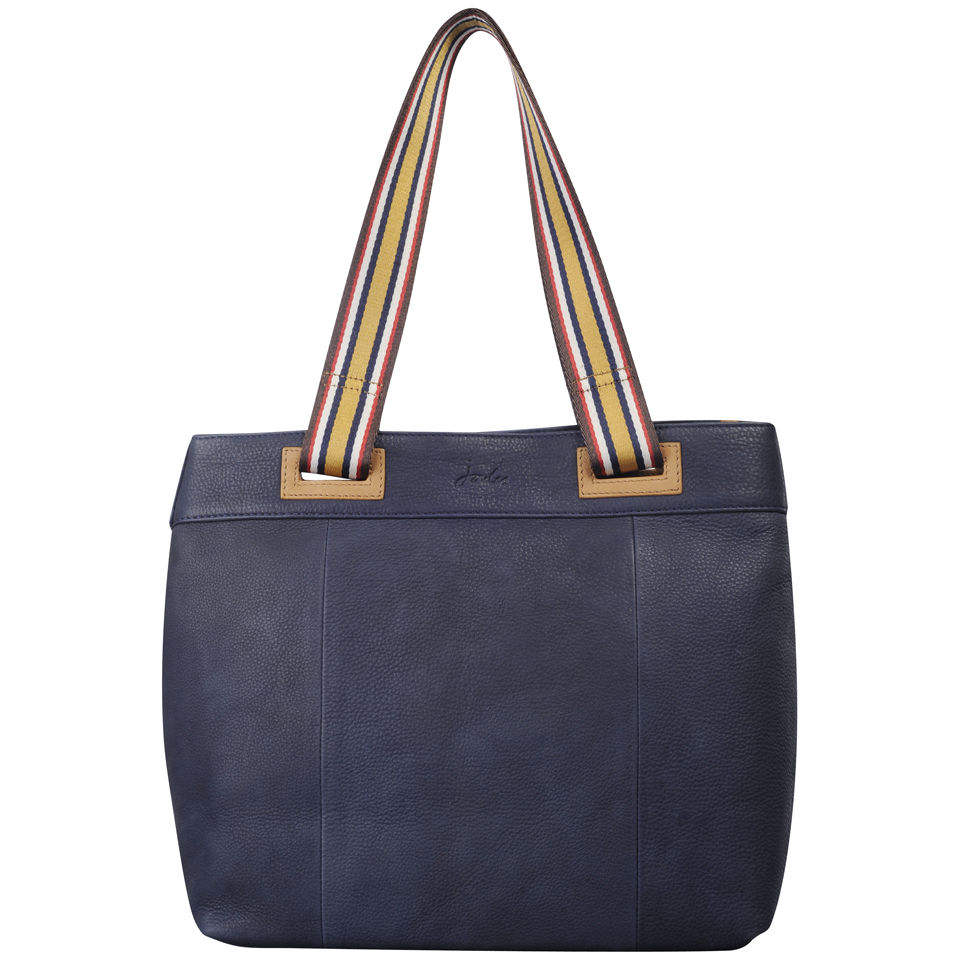 Joules Leather Tote Bag - Navy