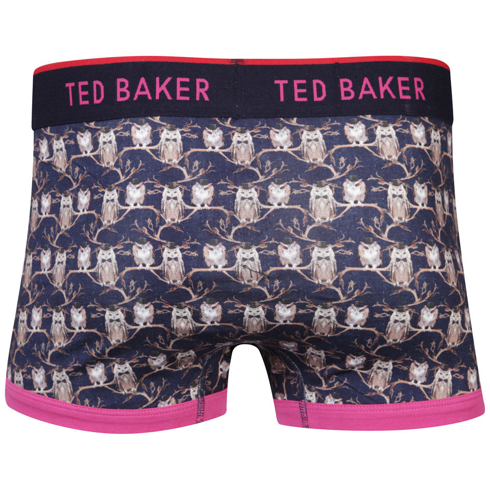 Ted Baker Owlee Owl Print Moulded Boxer - Navy