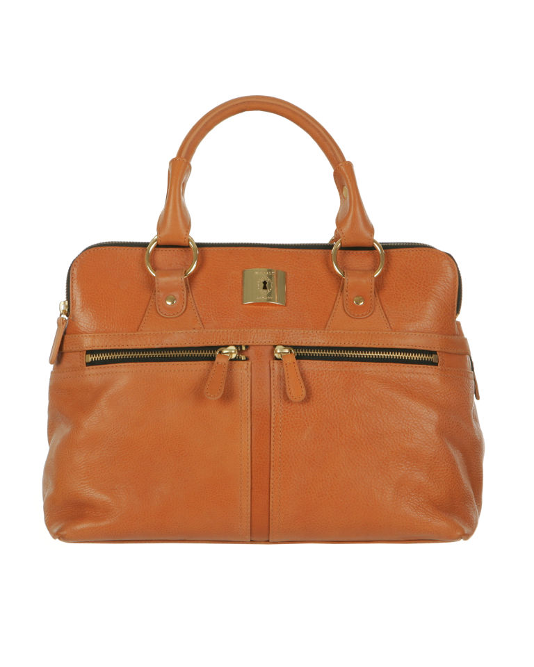 Modalu Bristol Leather Zip Front Grab Bag