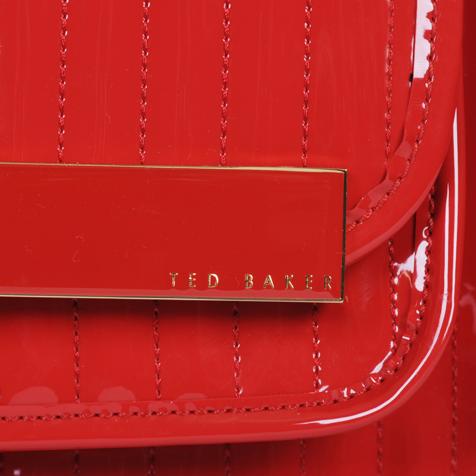 Ted Baker Juju Enamel Pocket Shopper - Red