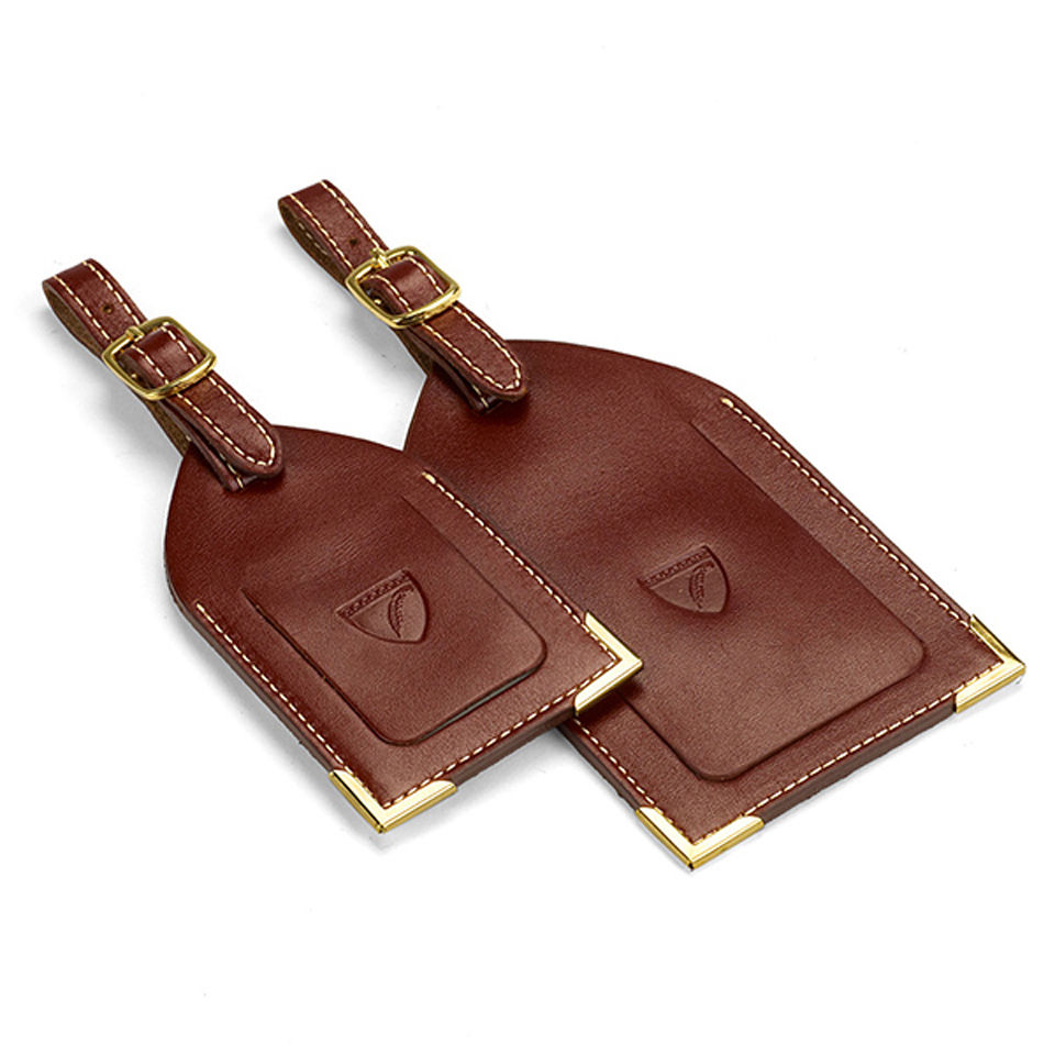 Aspinal of London Men's Luggage Tags - Cognac