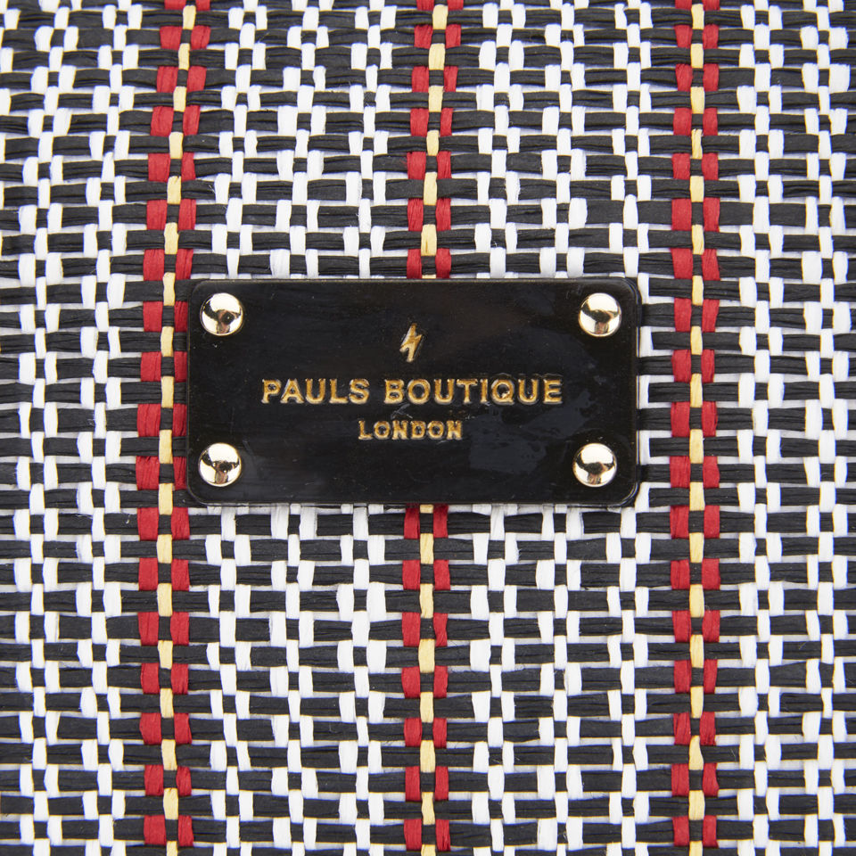 Paul's Boutique Molly Raffia Nautical Bowler Bag - Navy Stripe