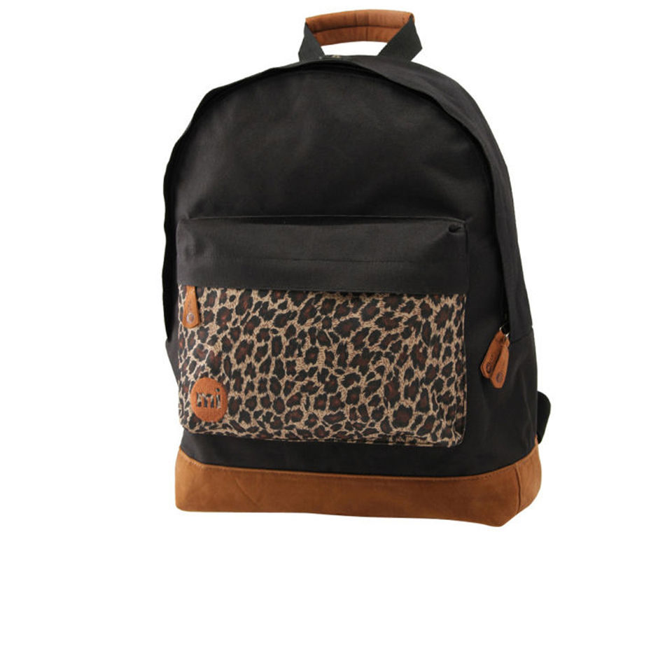 Mi-Pac Leopard Print Pocket Backpack - Black