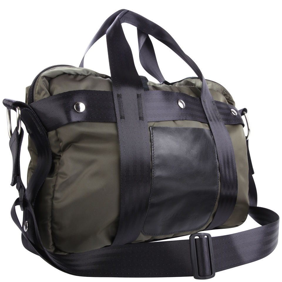 Bill Amberg Transit London Briefcase - Olive/Black