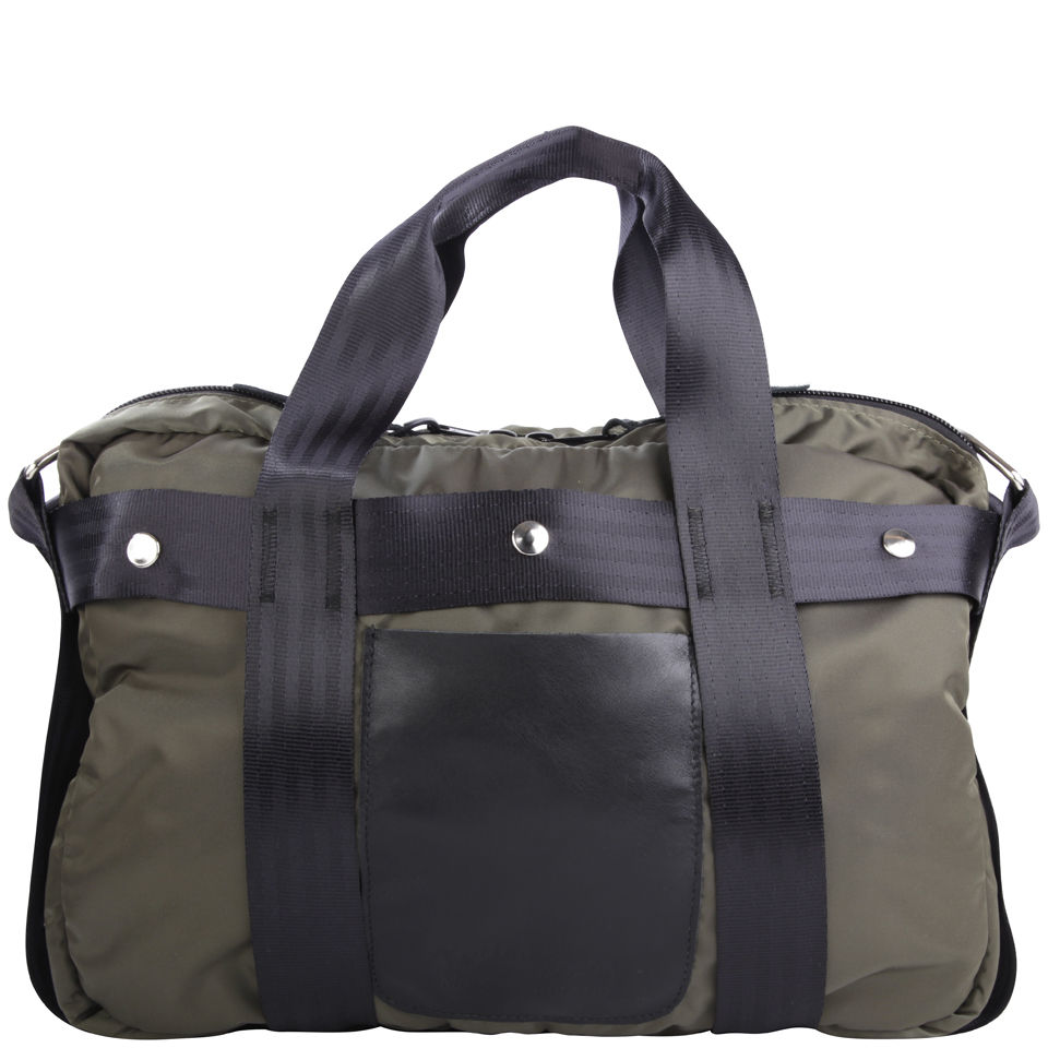 Bill Amberg Transit London Briefcase - Olive/Black
