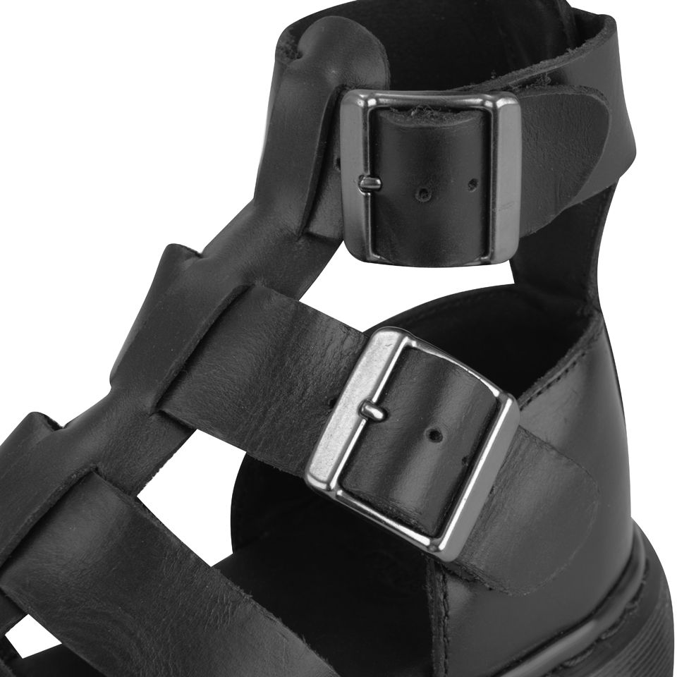 Dr. Martens Women s Geraldo Ankle Strap Leather Sandals Black Allsole