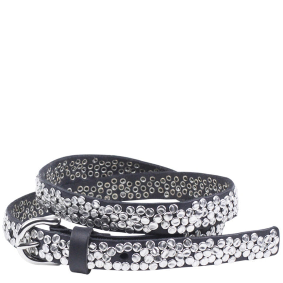 Markberg Rachel Leather Studded Belt - Black