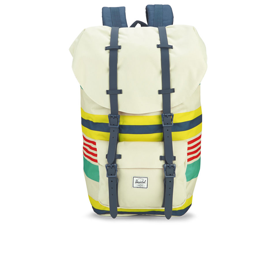 Herschel Supply Co. Little America Malibu Stripe Backpack Stripe Bone Navy Rubber
