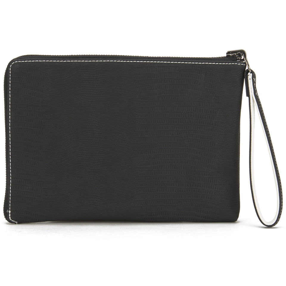 Paul's Boutique Mini Fleur Block Colour Clutch Bag - Black Snake