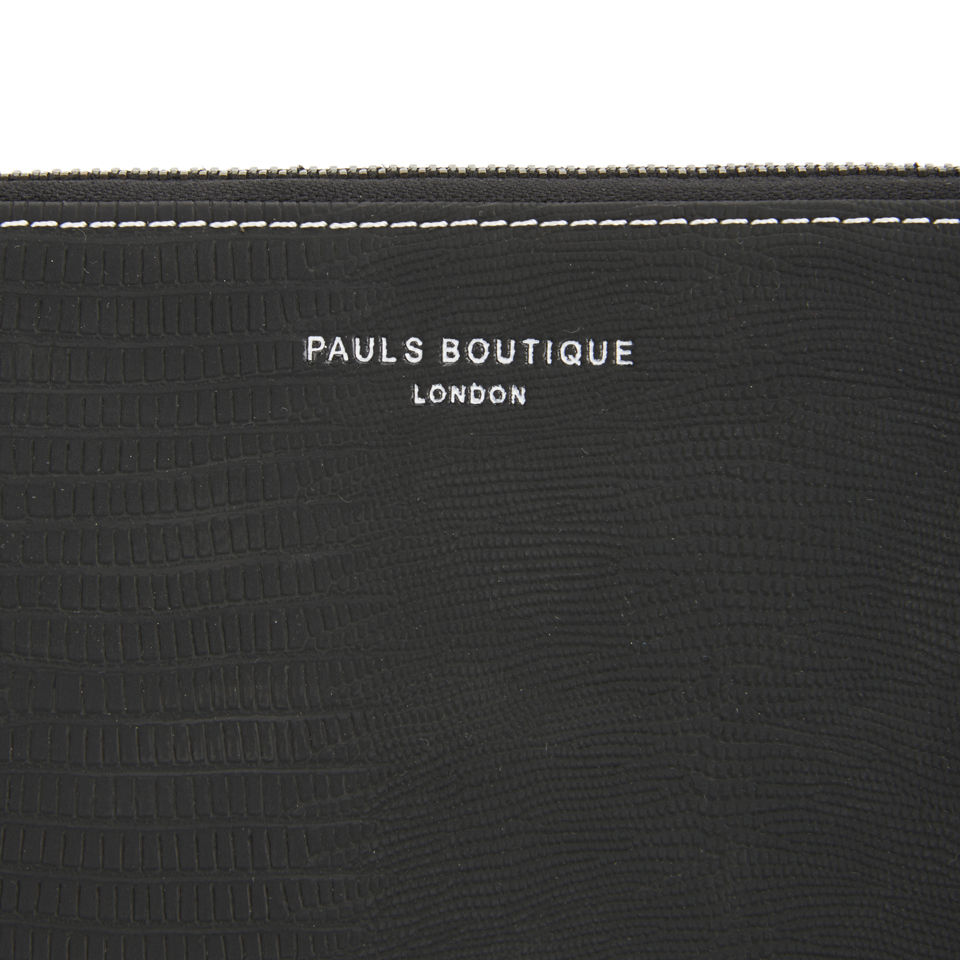 Paul s Boutique Mini Fleur Block Colour Clutch Bag Black Snake