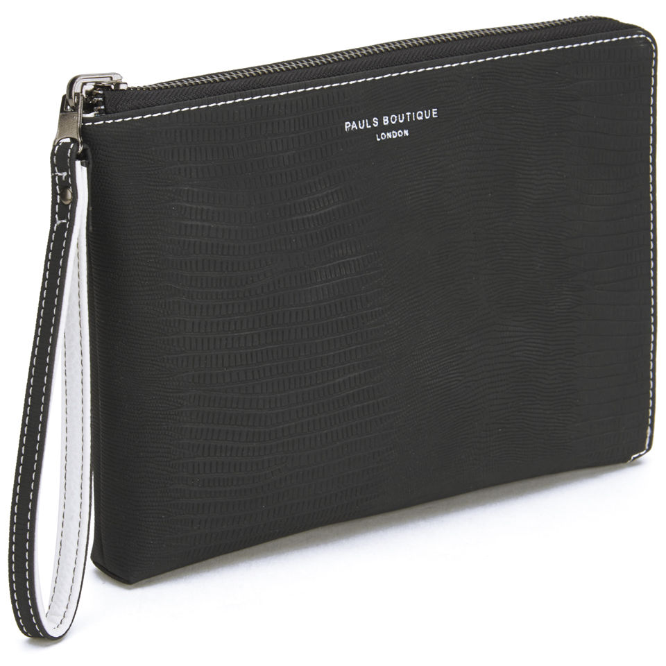 Paul s Boutique Mini Fleur Block Colour Clutch Bag Black Snake